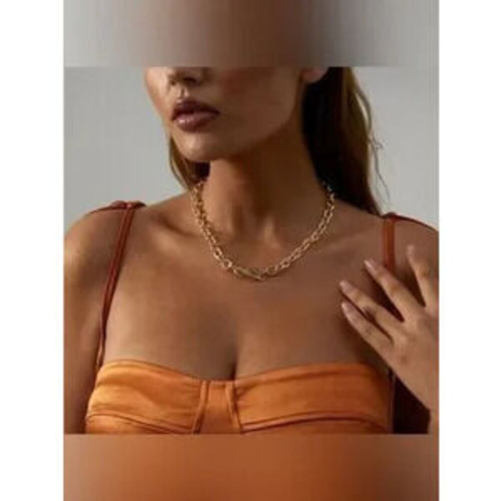 18k Gold Plated Toggle Chain Necklace - Picture 2 of 3